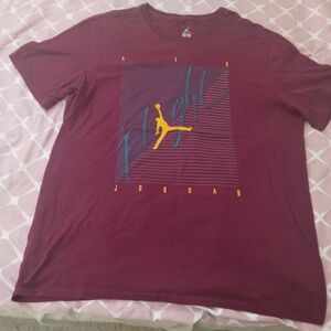 Jordan Maroon Graphic T-Shirt Size XL